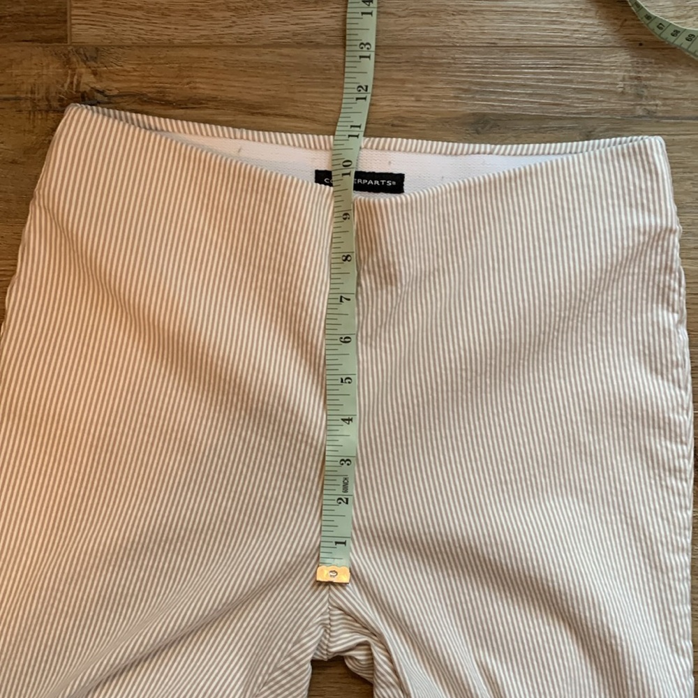 Counterparts white & tan pinned striped dressy parts size medium - Picture 3 of 10
